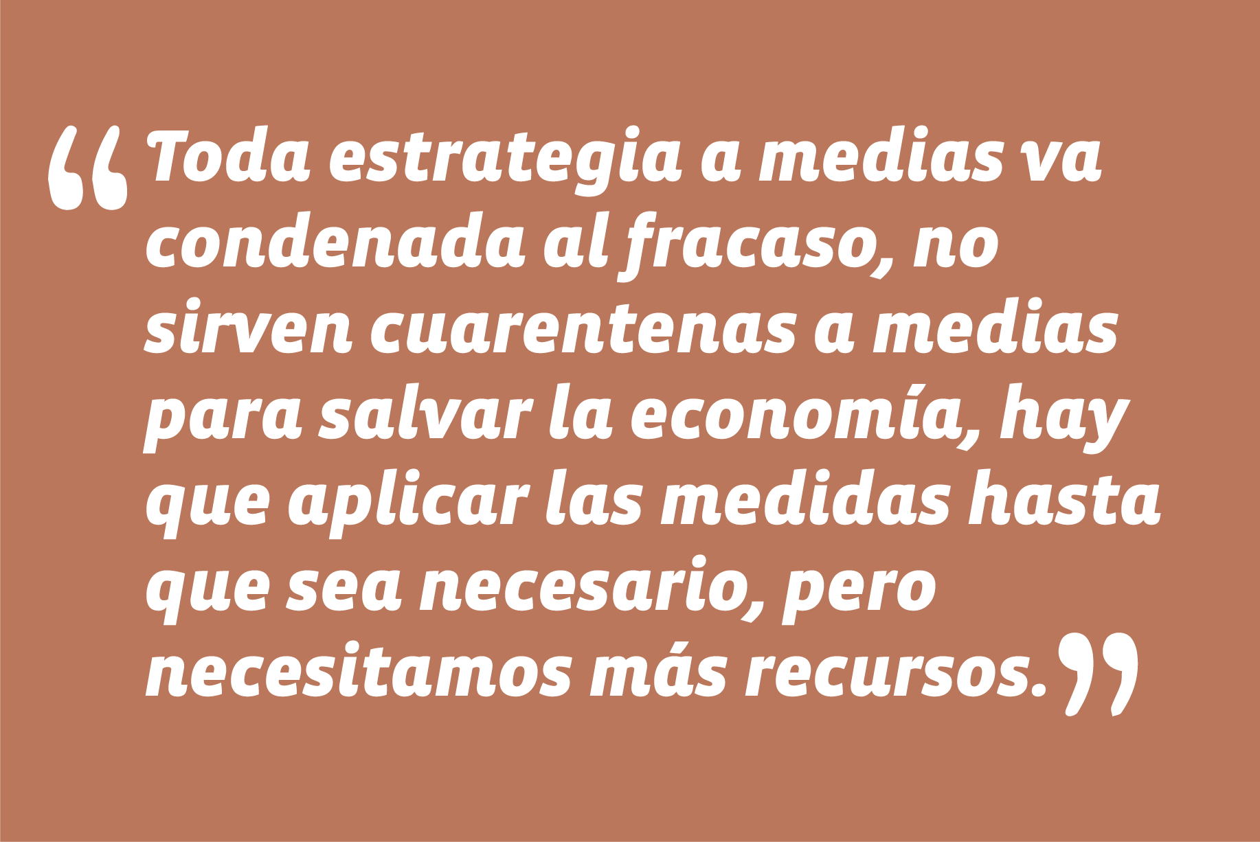 En entrevista en El Mercurio