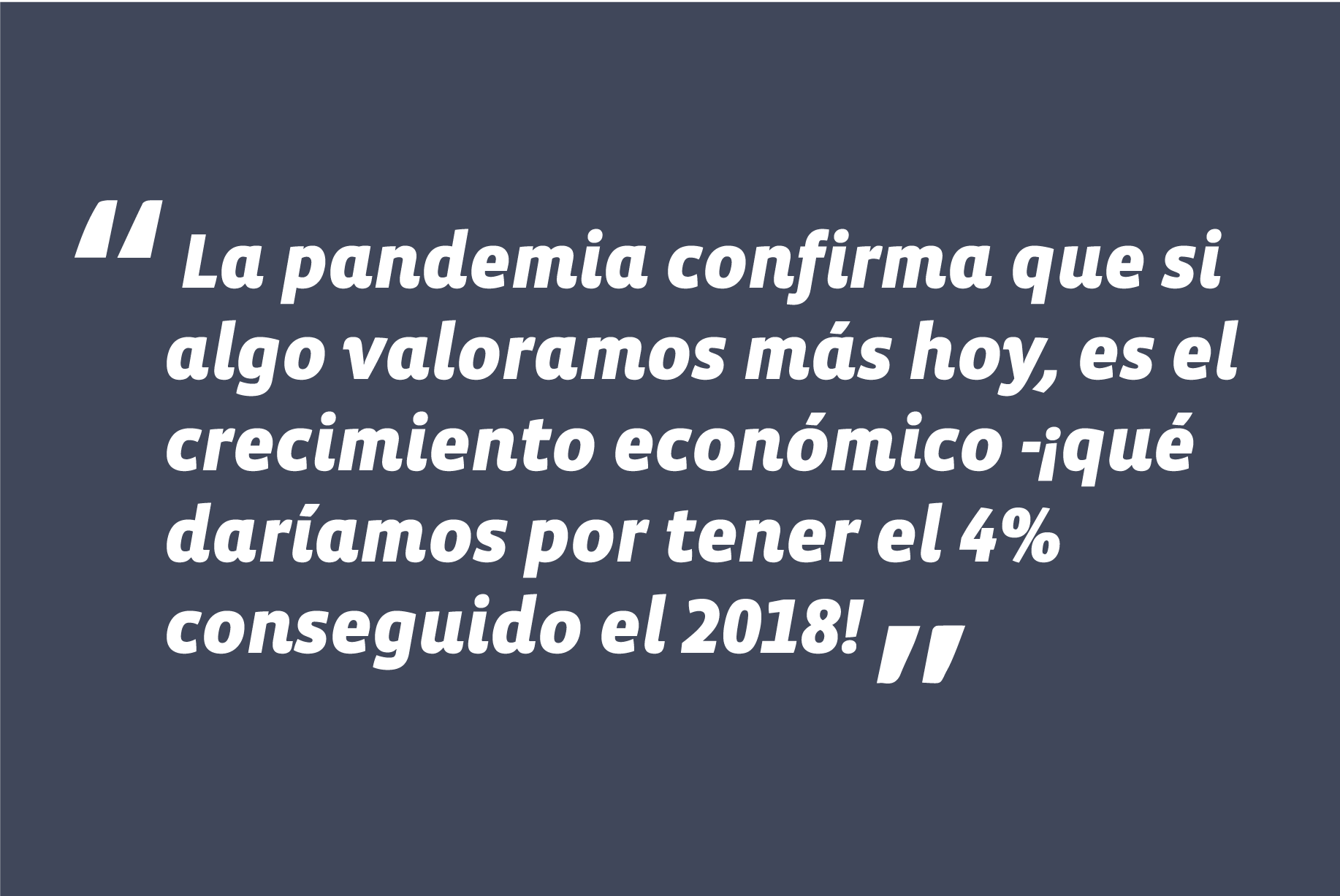 En entrevista en El Mercurio