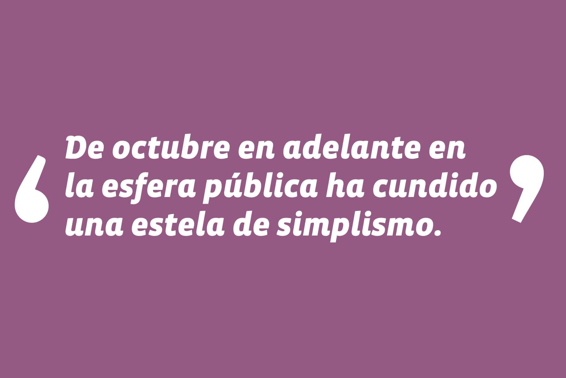 En programa Estado Nacional, de TVN