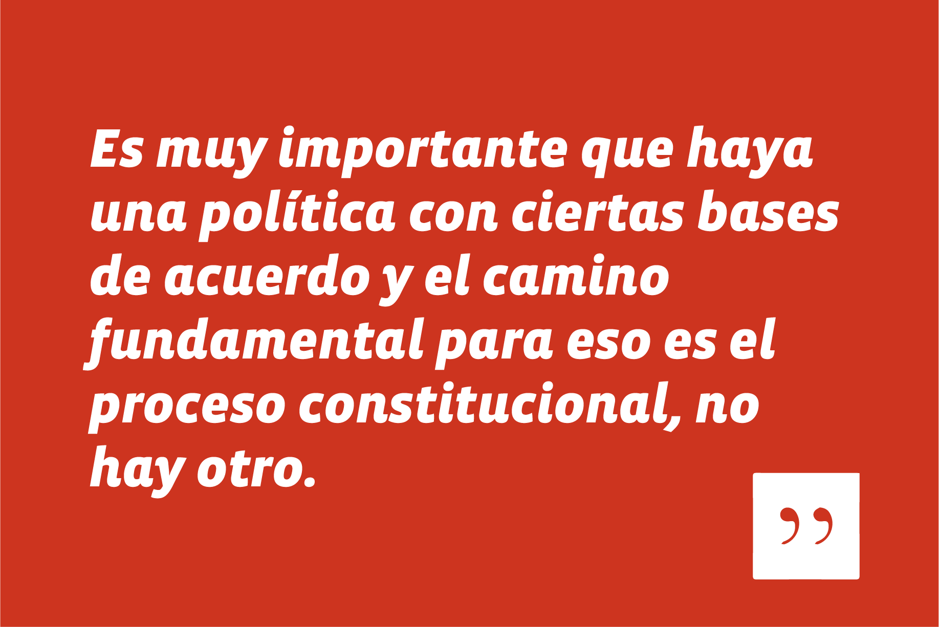 En entrevista en La Tercera Domingo