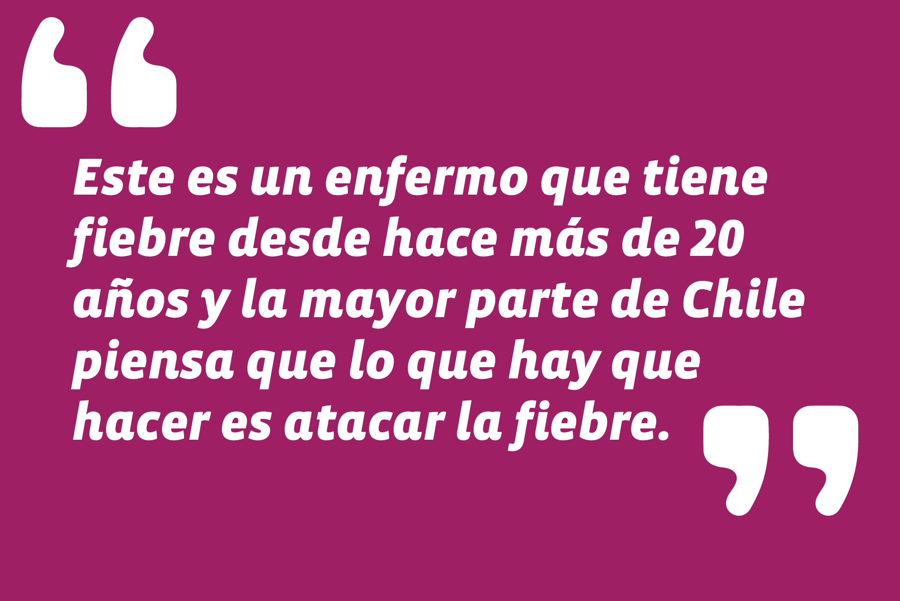 Sobre conflicto en La Araucanía, en entrevista en La Tercera Domingo