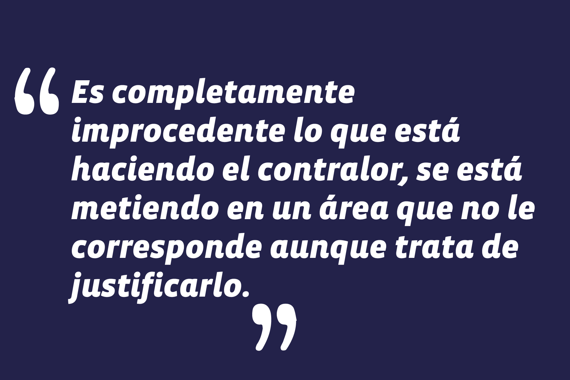 En entrevista en ADN Hoy