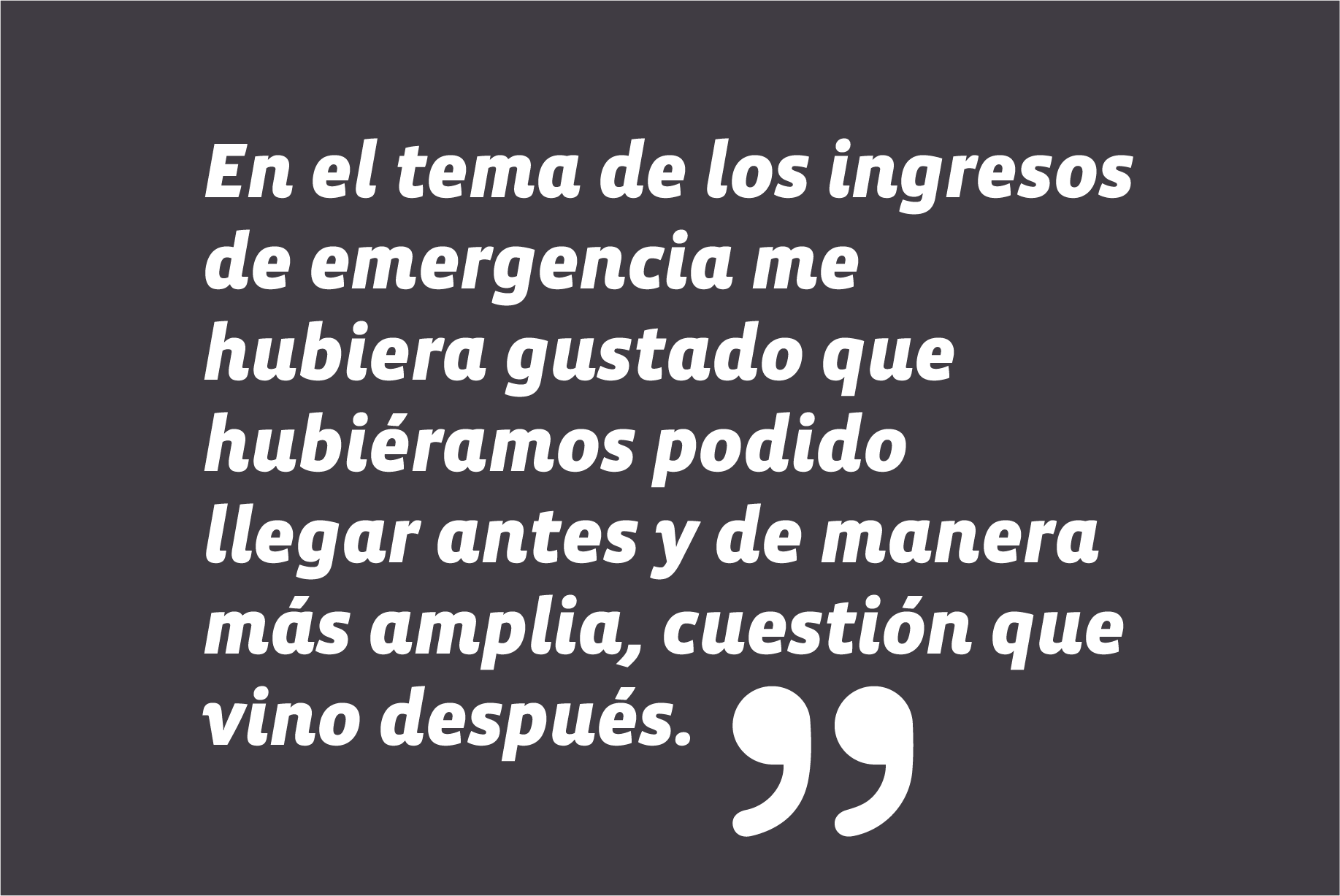 En entrevista en La Tercera-Pulso