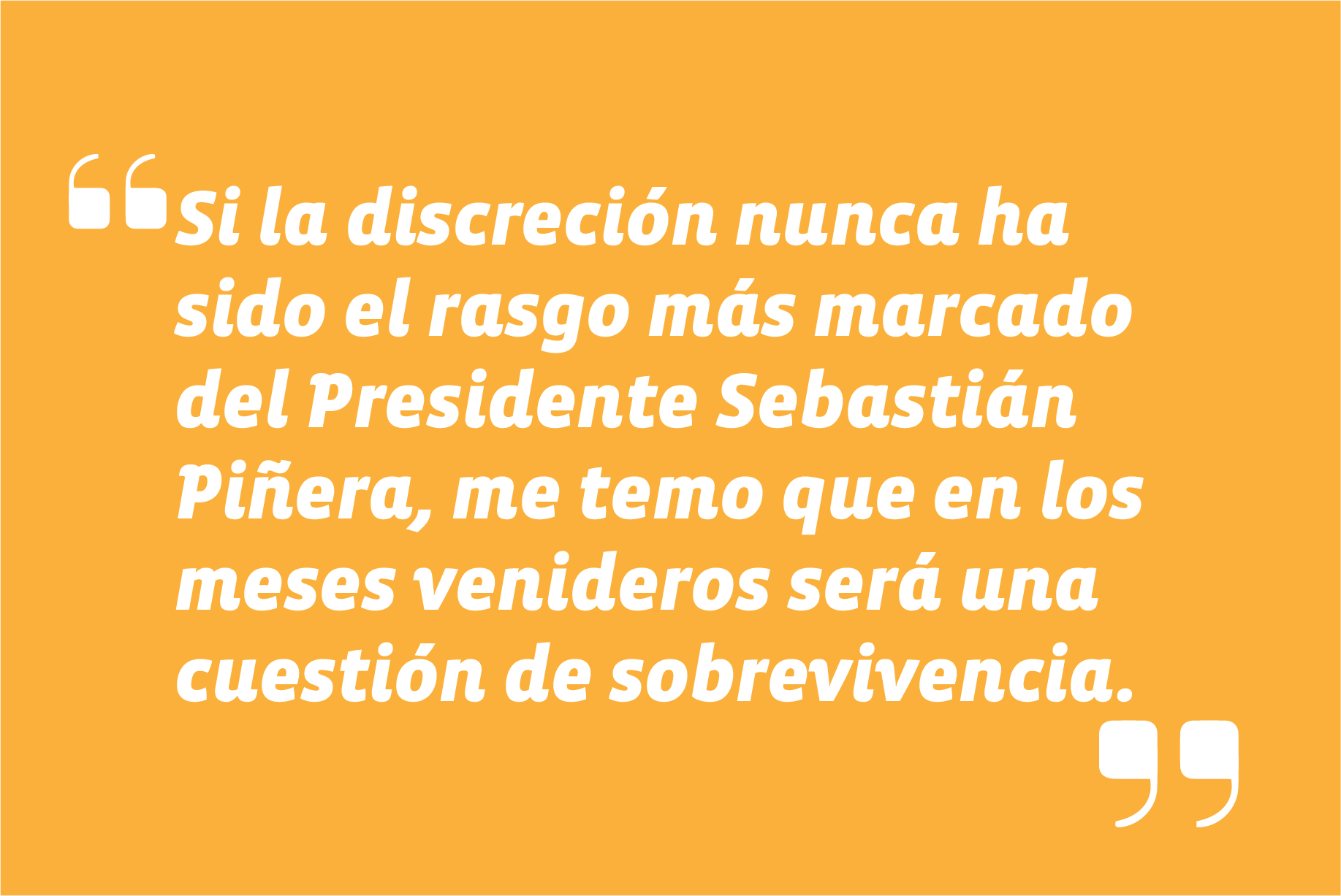 En columna de Reportajes, de El Mercurio