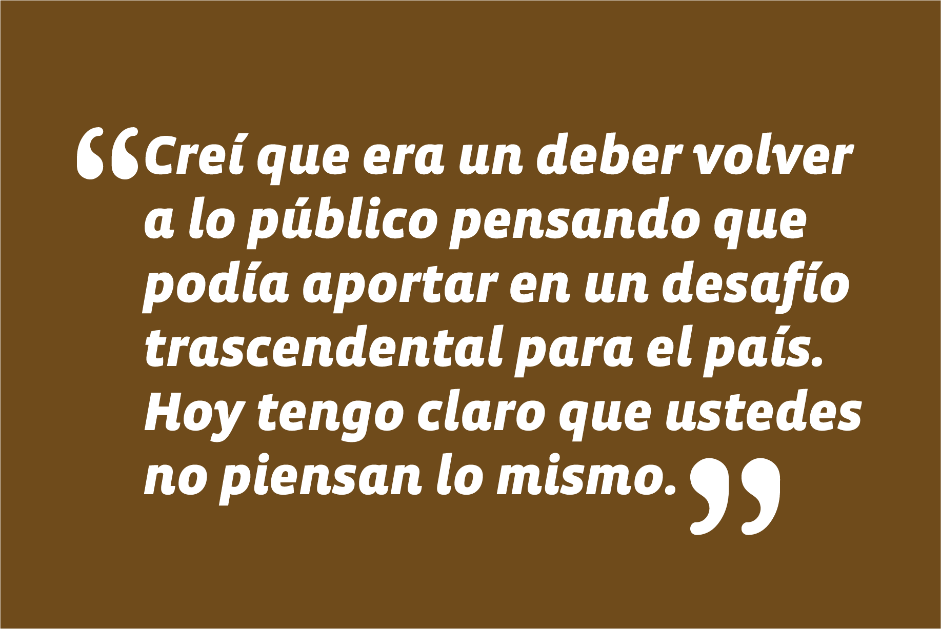 En carta en la que renuncia por segunda vez al partido, del que fue cofundador