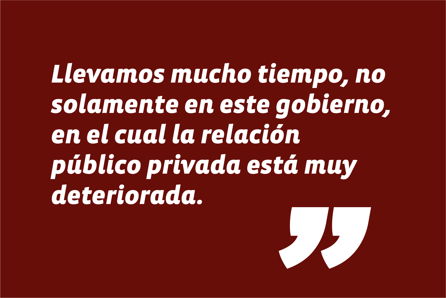 En entrevista en Economía y Negocios Domingo, El Mercurio