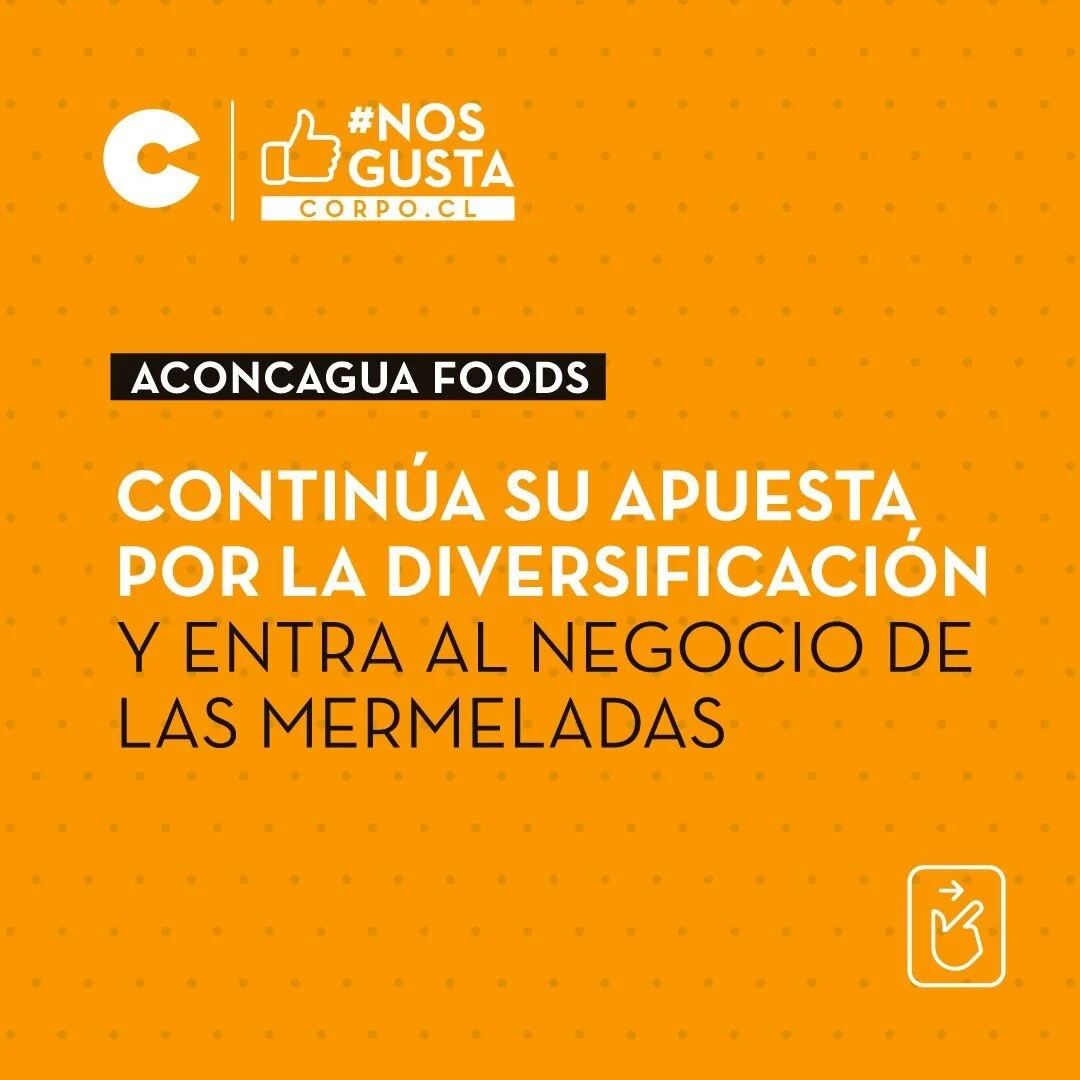 Los invitamos a leer la nota del Diario Financiero, sobre el lanzamiento de la nueva l&iacute;nea de mermeladas de nuestro cliente @aconcaguafoods. 
 
La multinacional decidi&oacute; incursionar en el mercado de las mermeladas, lanzando dos sabores b