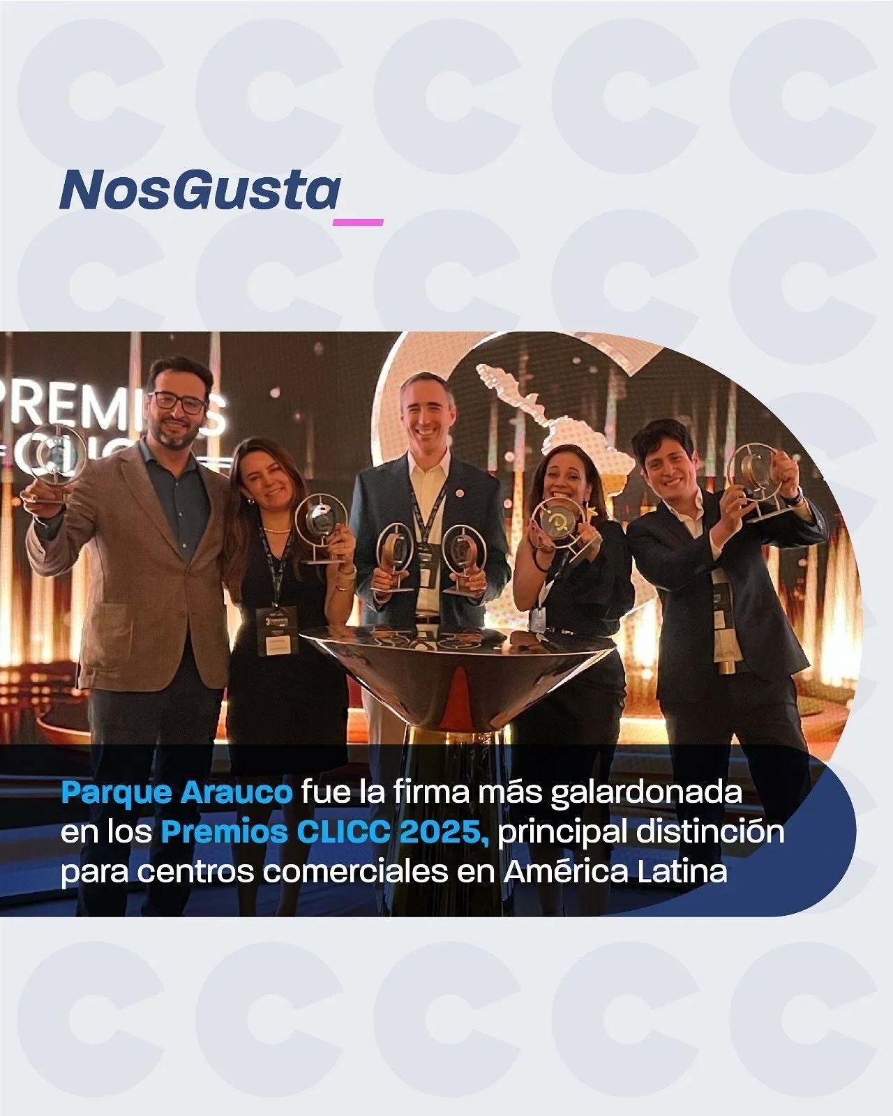 ✨🏆 Parque Arauco brilla en los Premios CLICC 2025 con 6 reconocimientos. 👏 &iexcl;Felicitaciones a nuestro cliente @parquearauco por este gran logro!

🏅 3 oros por:
&middot; Parque La Molina (Per&uacute;)
&middot; Campa&ntilde;a &ldquo;Modo Promo&