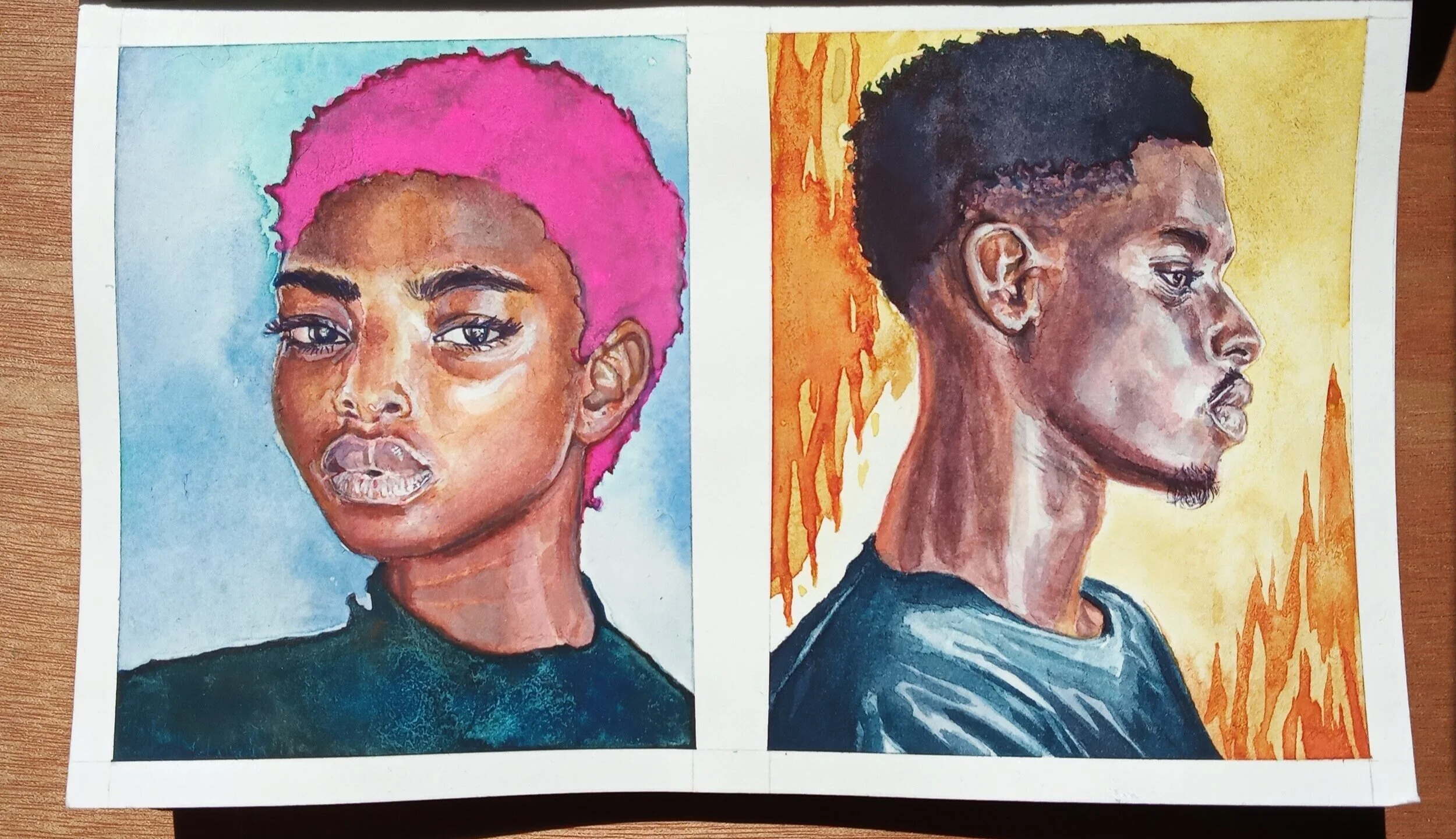 Gouache Portrait Study