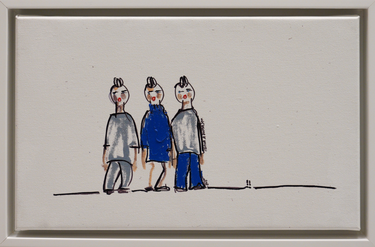 “Tuesday Gathering” - Mix Media on canvas. 45 x 27 cm