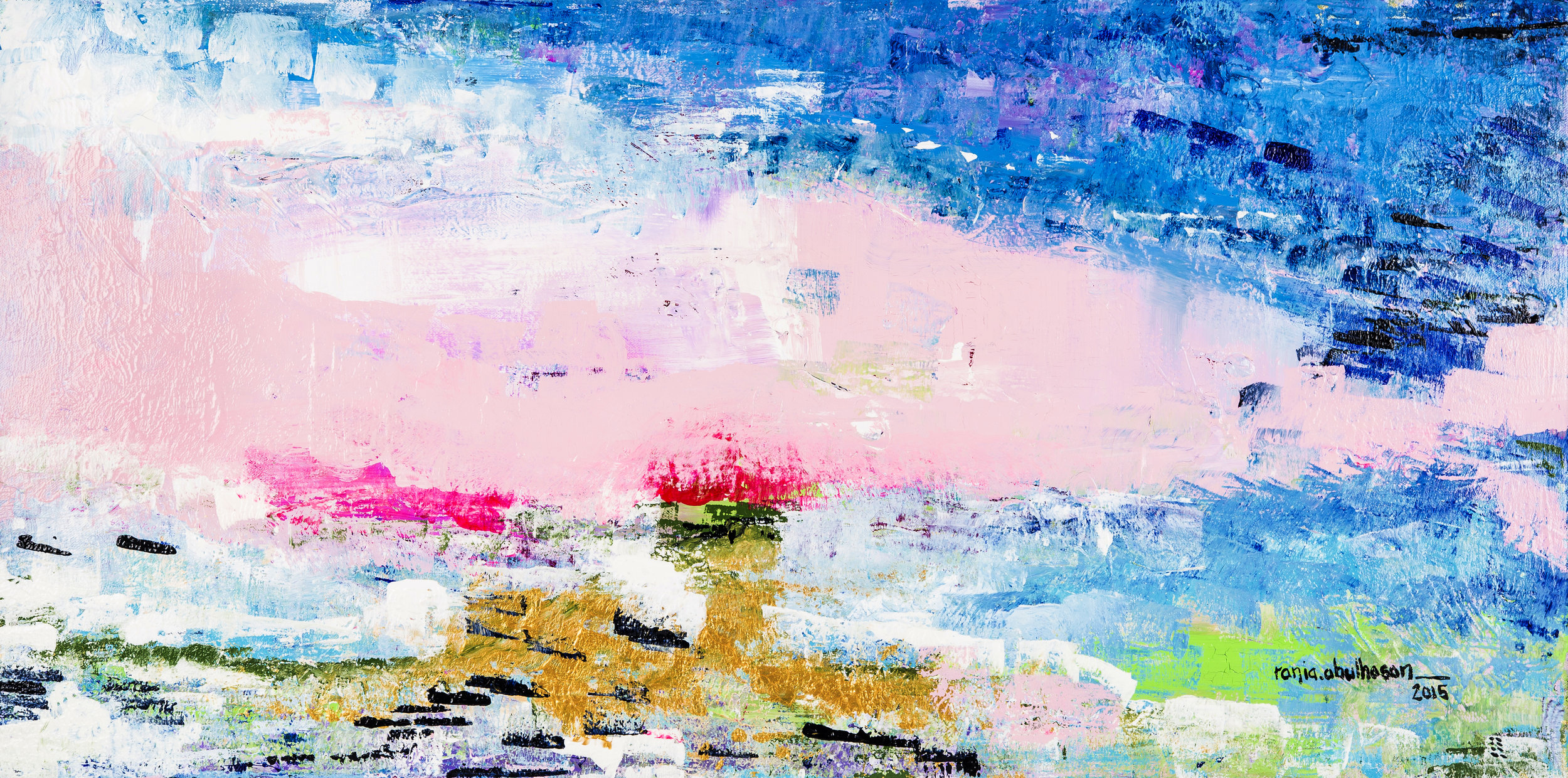    “Pink Skies”    -  Acrylic on canvas. 110 x 90 cm 