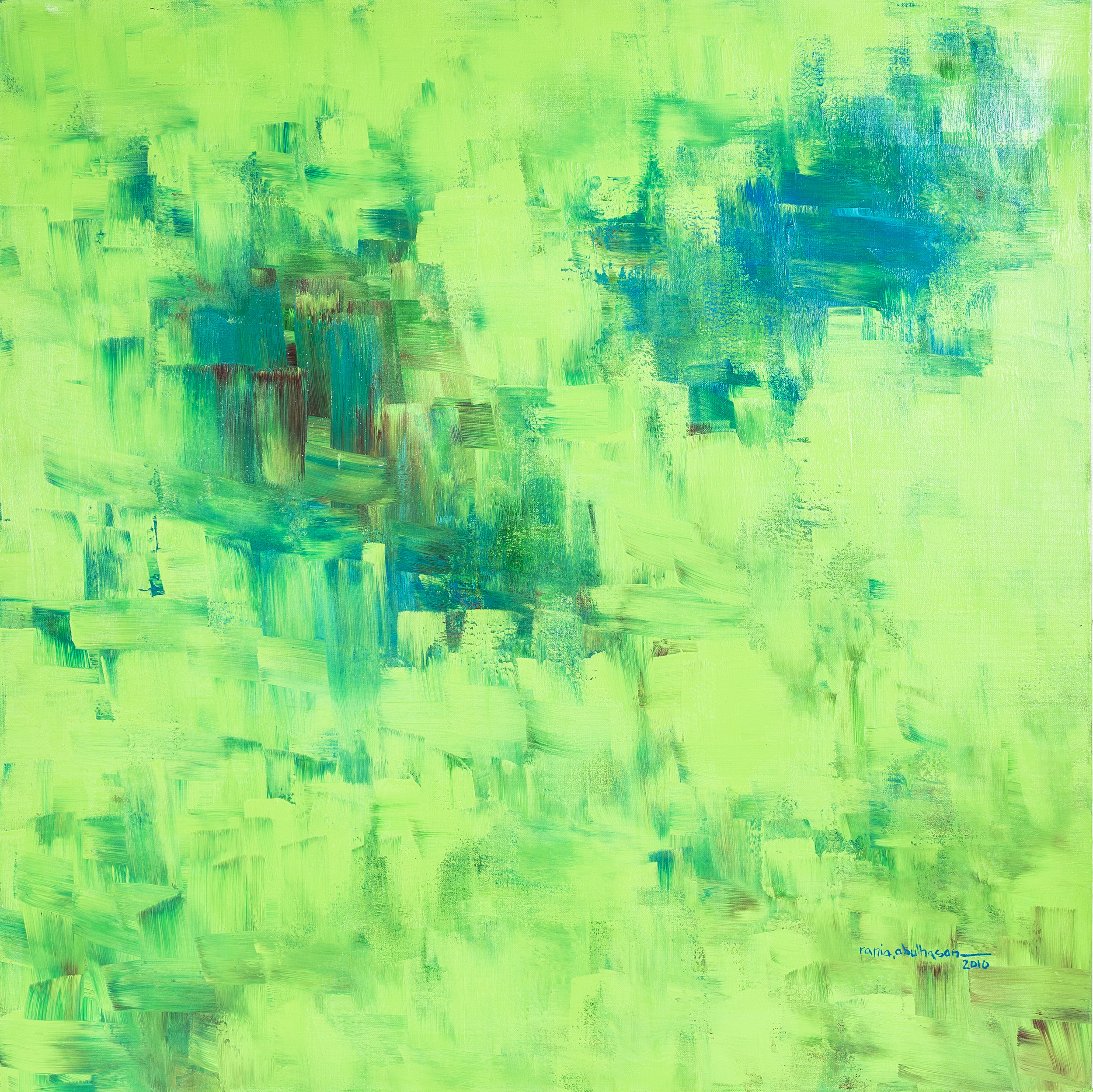    “A Face On a Green Field”   - Acrylic on canvas. 120 x 120 cm   