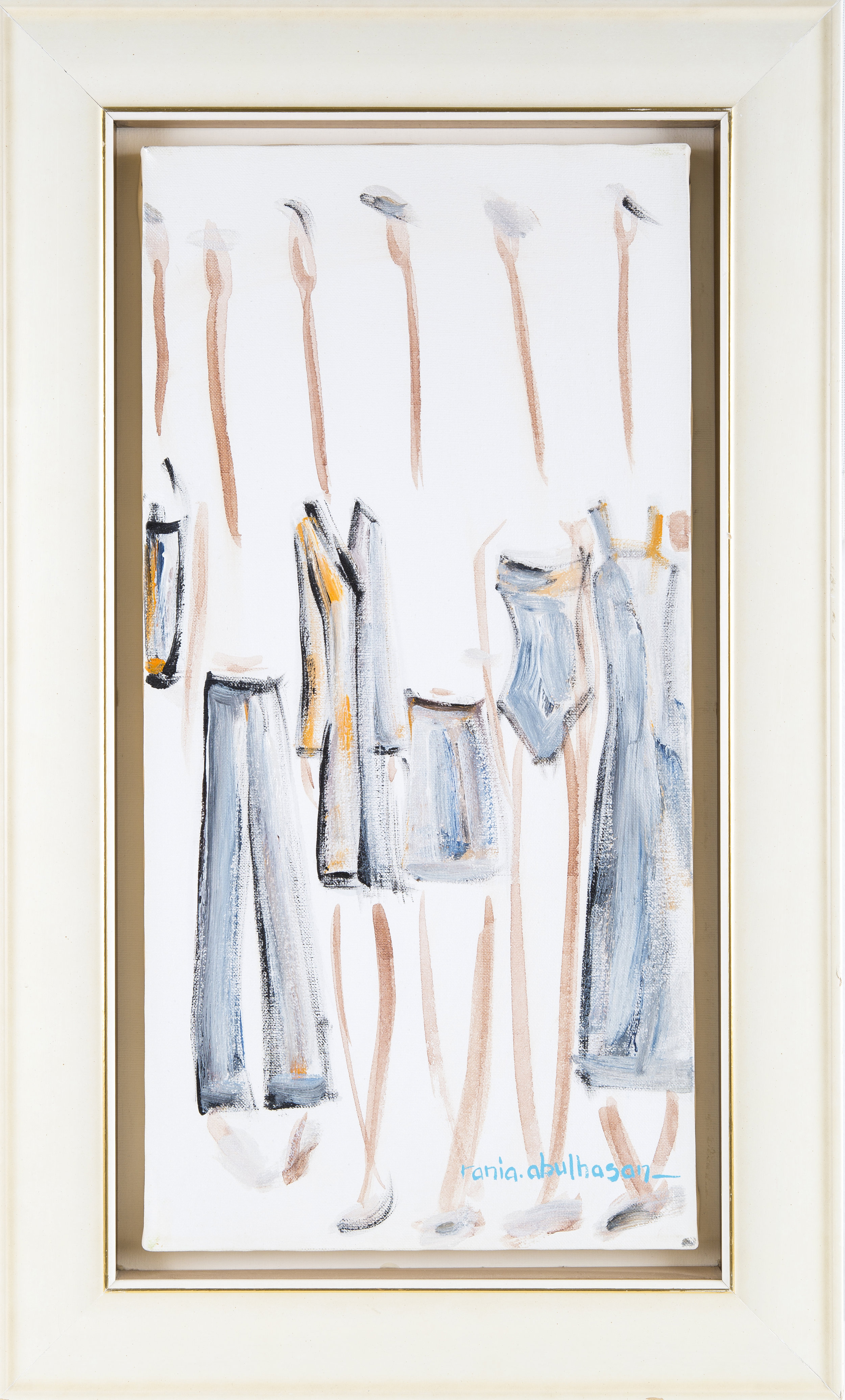 “Silver” - 9/10pcs - Mix media (acrylice and gouache) on canvas. 25 x 51 cm