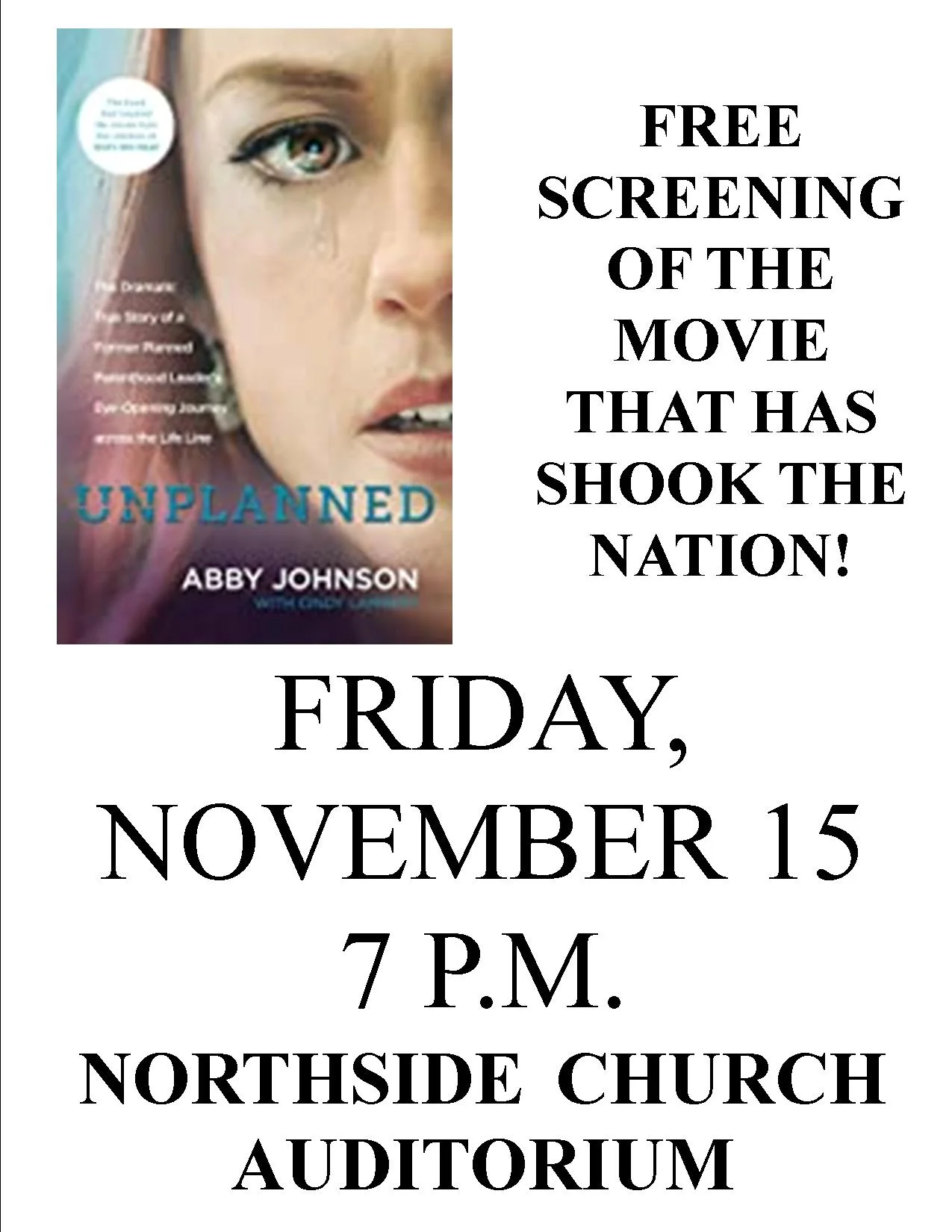 Unplanned - Movie Viewing