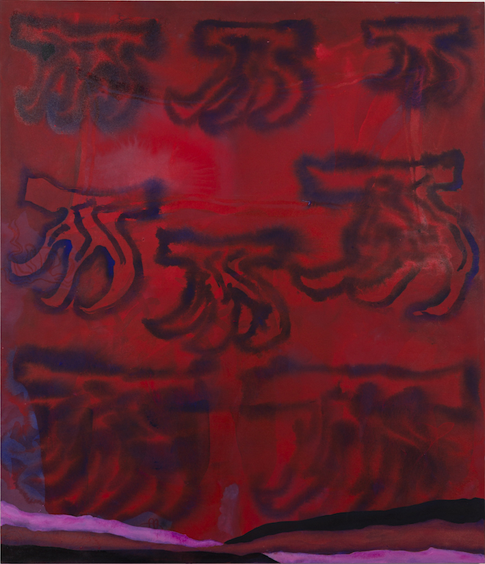Entourage, svev Acrylic, watercolor, and gouache on cotton canvas 130 x 150 cm 2019