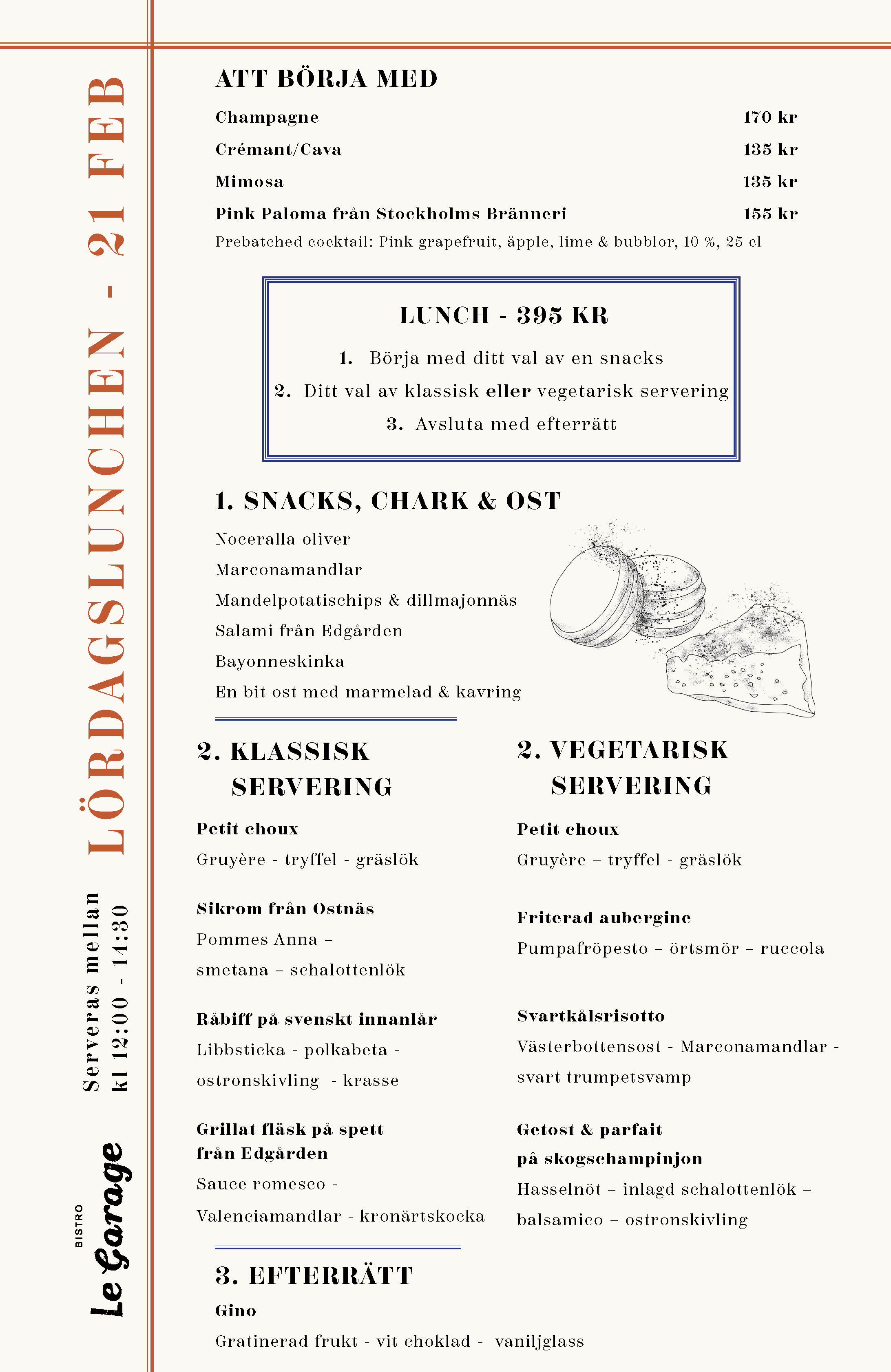 Lördagslunchen den 21 februari meny