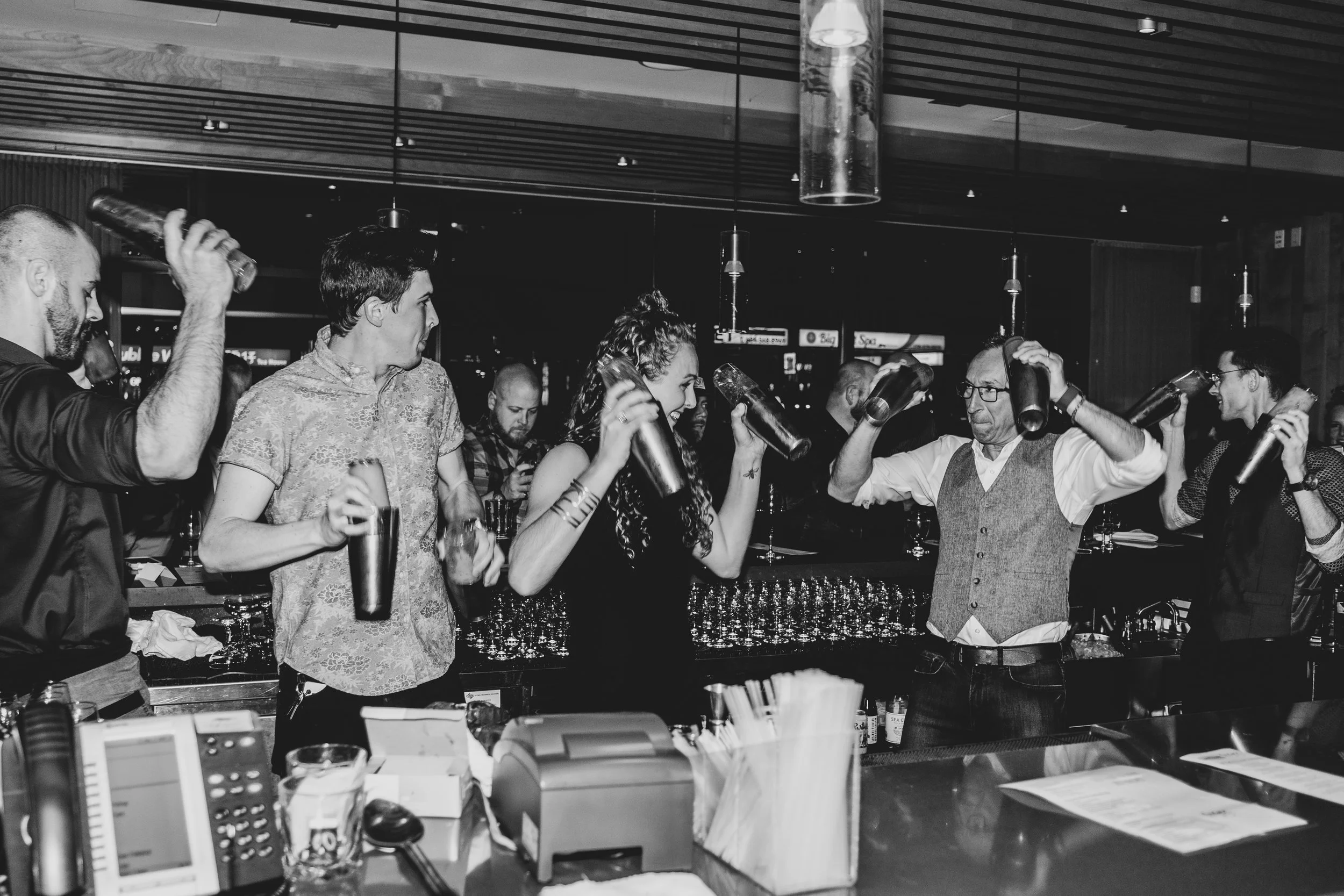Shaking some cocktails at the recent Forage Distillers Dinner in Vancouver