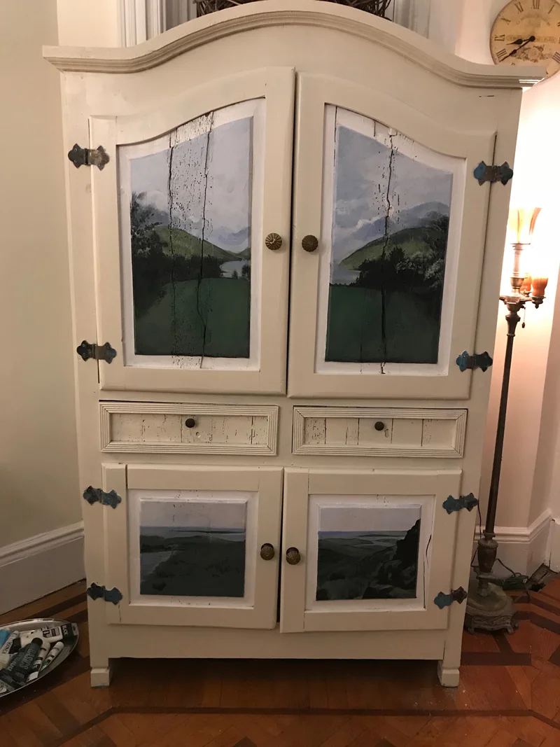 Hand painted armoire.