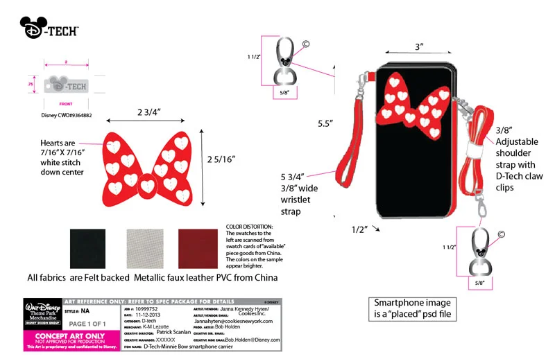 Minnie Bow with Hearts Tech
