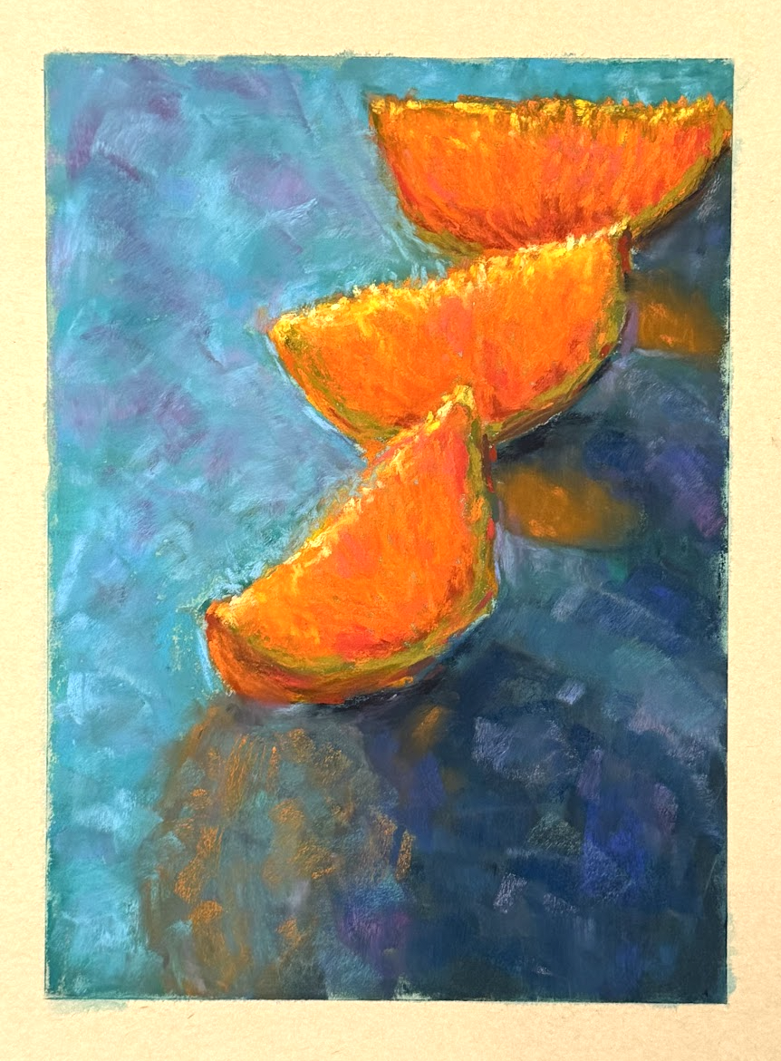 "Alain's Orange Slices" - Pastel