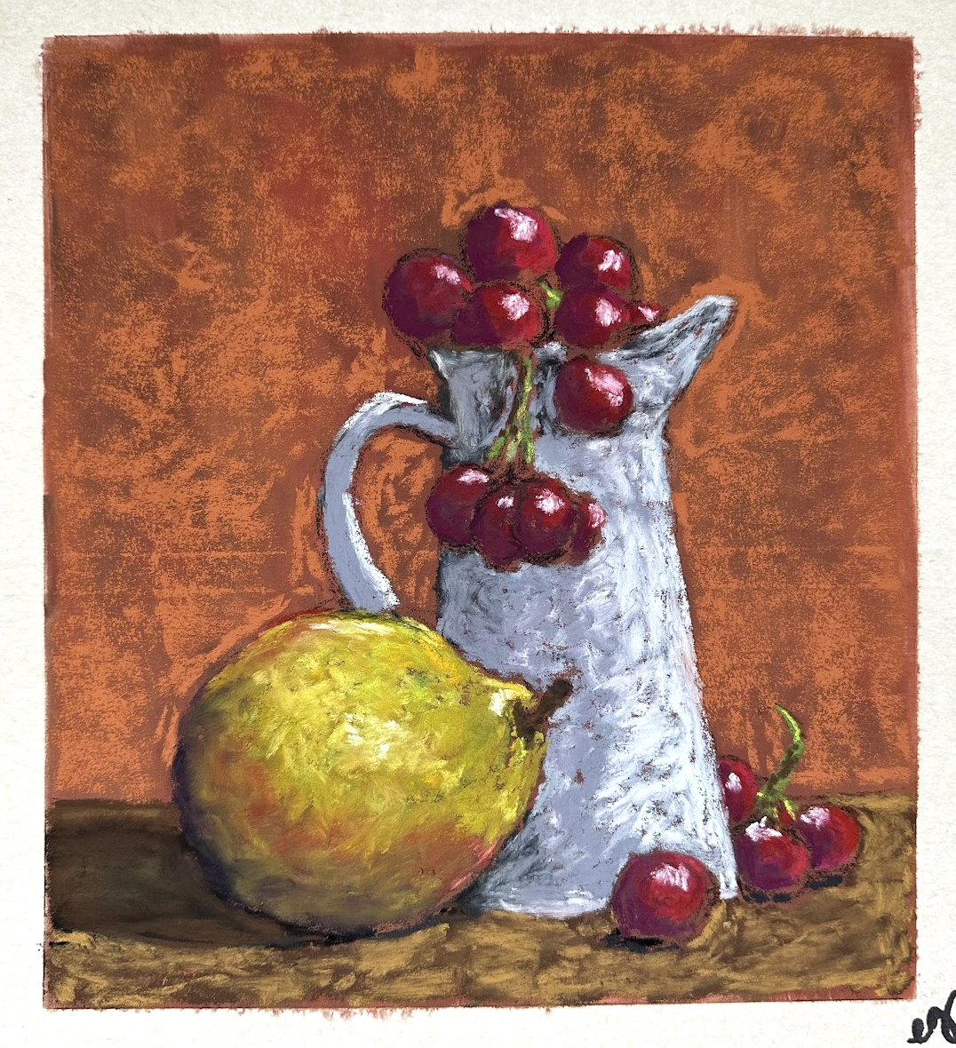 "Still Life with Grapes" - Pastel