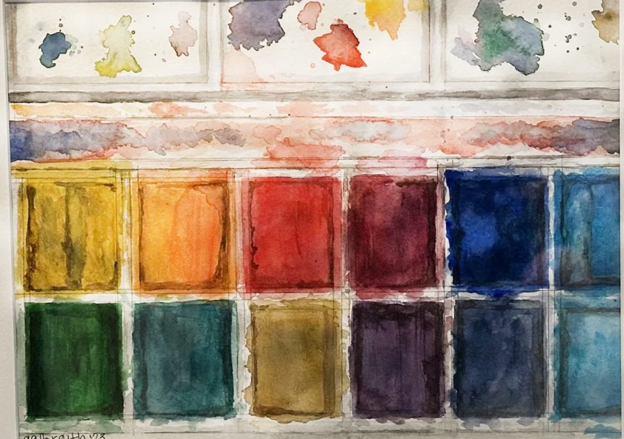 "Well-Loved Palette" - Watercolor