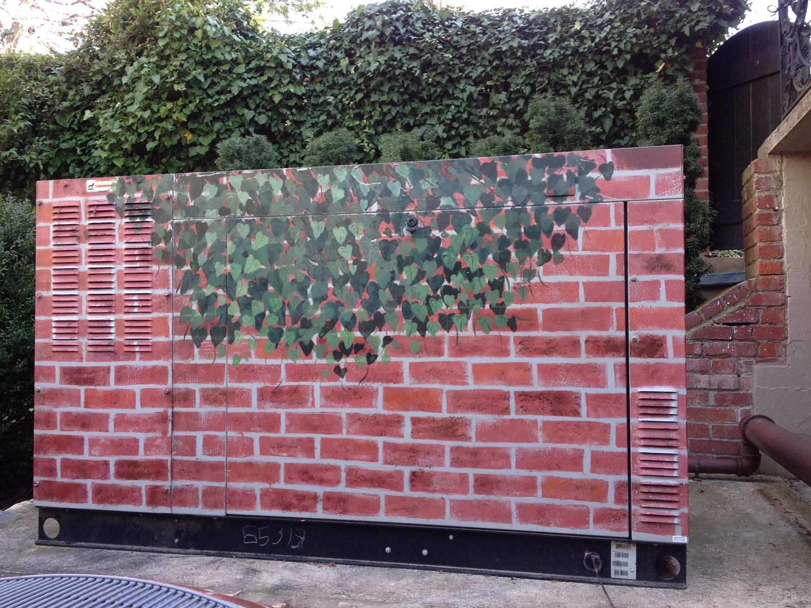  Bricks painted on generator 