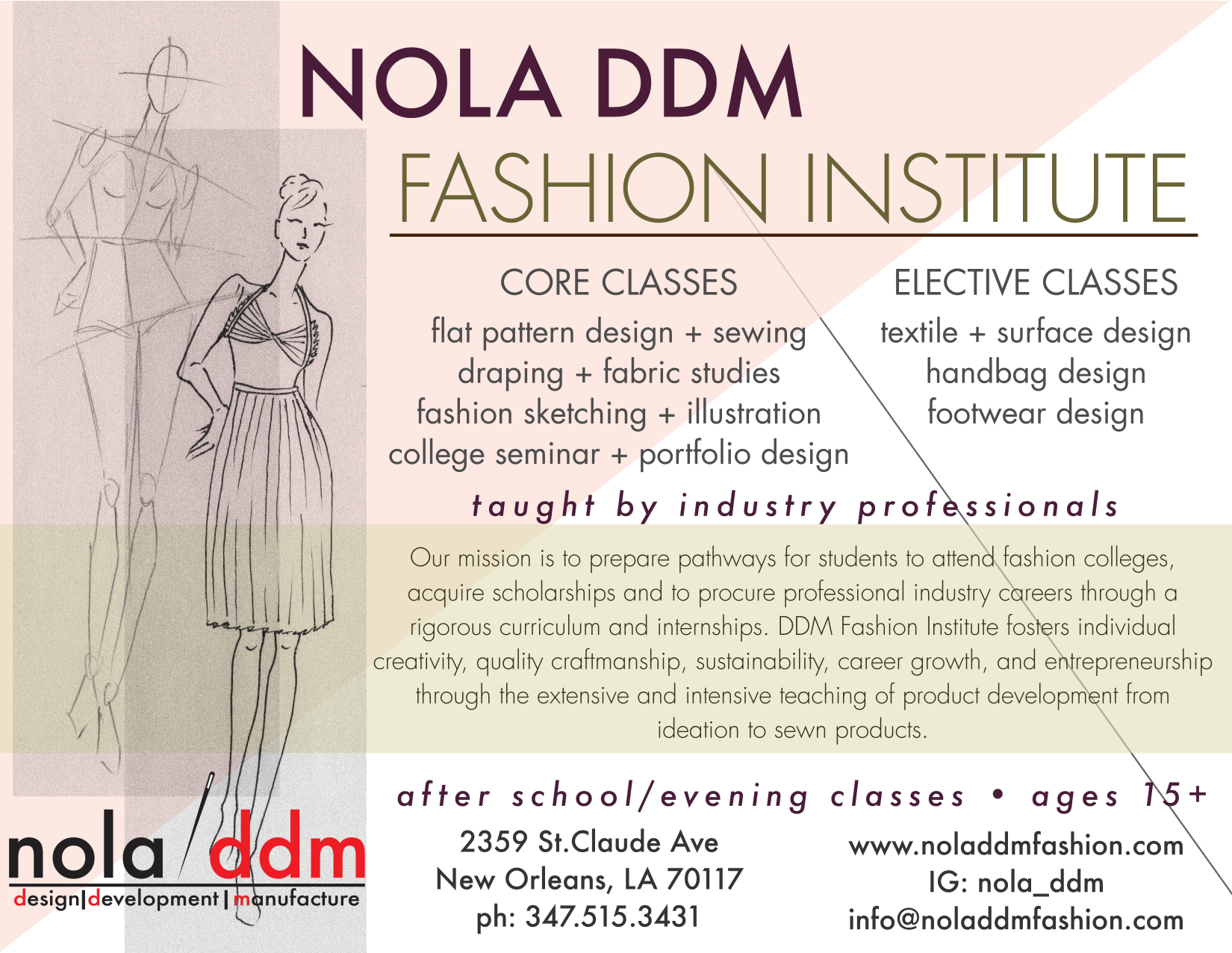 The Fashion and Design Curriculum, Fashion Education