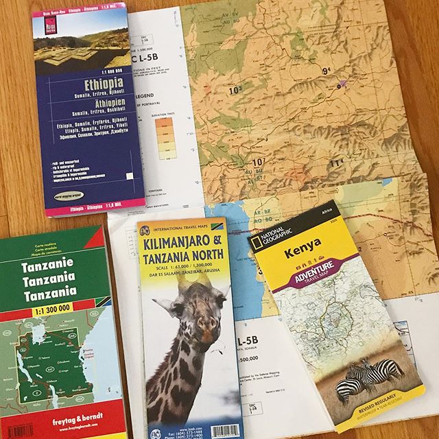 Today is a day of maps in our home. While I&rsquo;m attending an event, @maverickdna, My wife @verdad_y_armonia is home, charting routes through Djibouti, Ethiopia, Kenya, and Tanzania to help me journey from the lowest point in Africa (Lake Assal, D