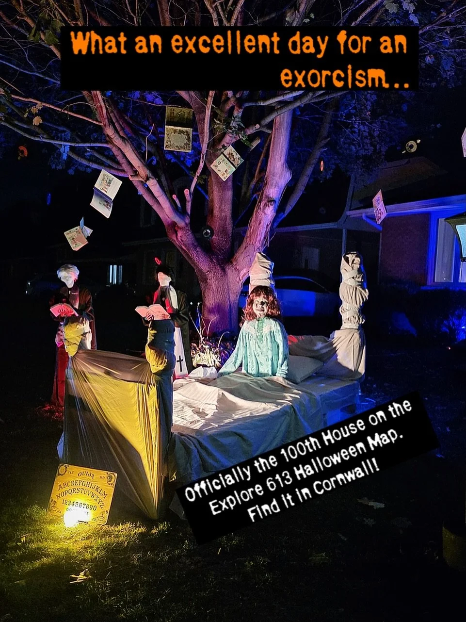The 100th house on our map might just make your head spin 👀
This Cornwall haunt recreated the iconic Exorcist bed scene from the 1973 horror classic - and I am compelled!
👻  Whether you’re in Ottawa, Cornwall, Kingston, or anywhere in the 6