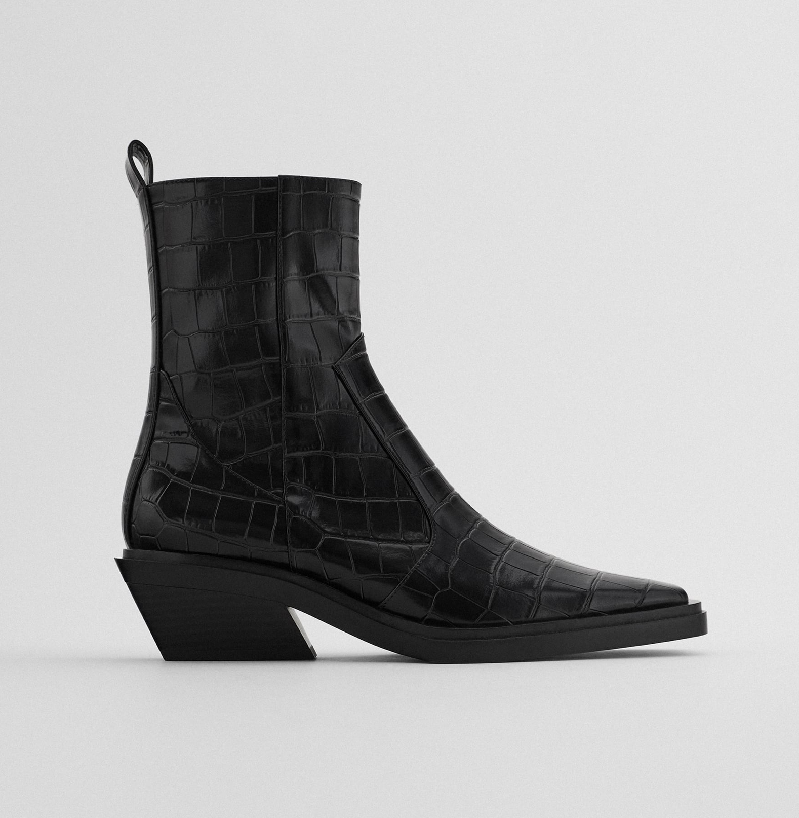 Cowboy Heeled Ankle Boots