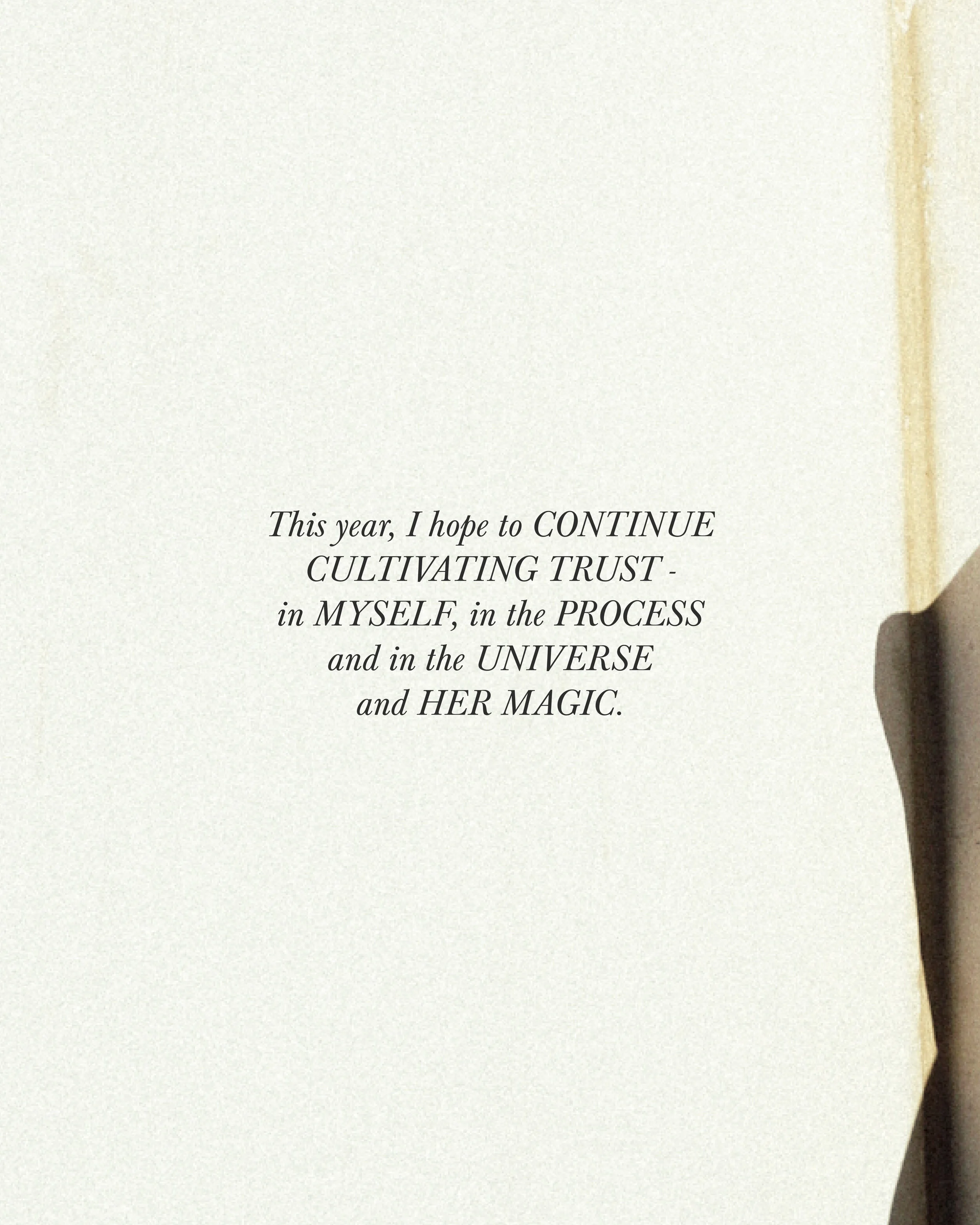 Continure cultivating trust