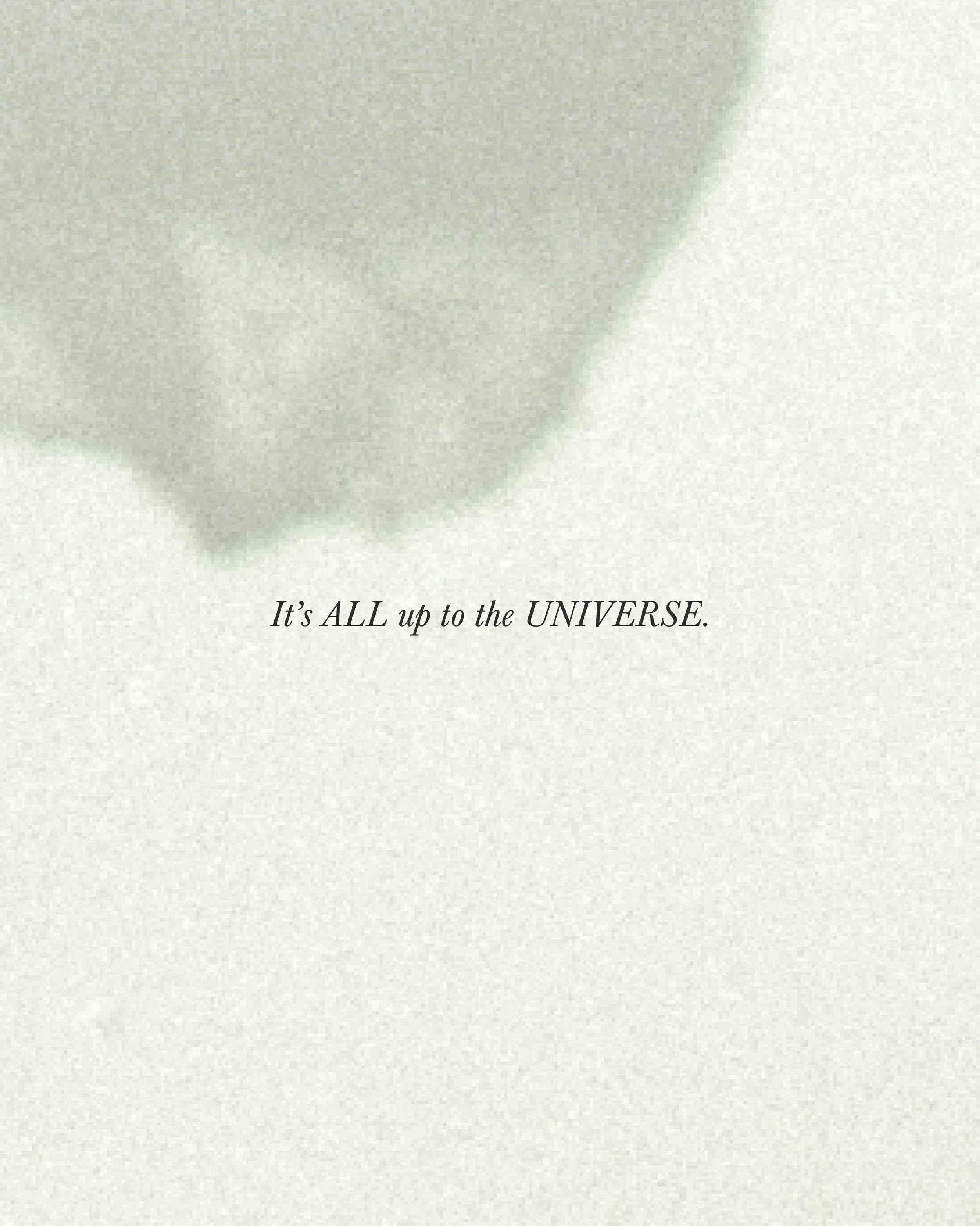 Up to the universe