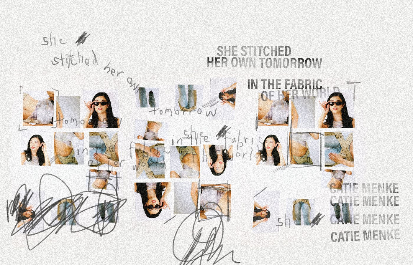  She stitched her own tomorrow in the fabric of her world. Fashion photography and poetic art design by Catie Menke.  