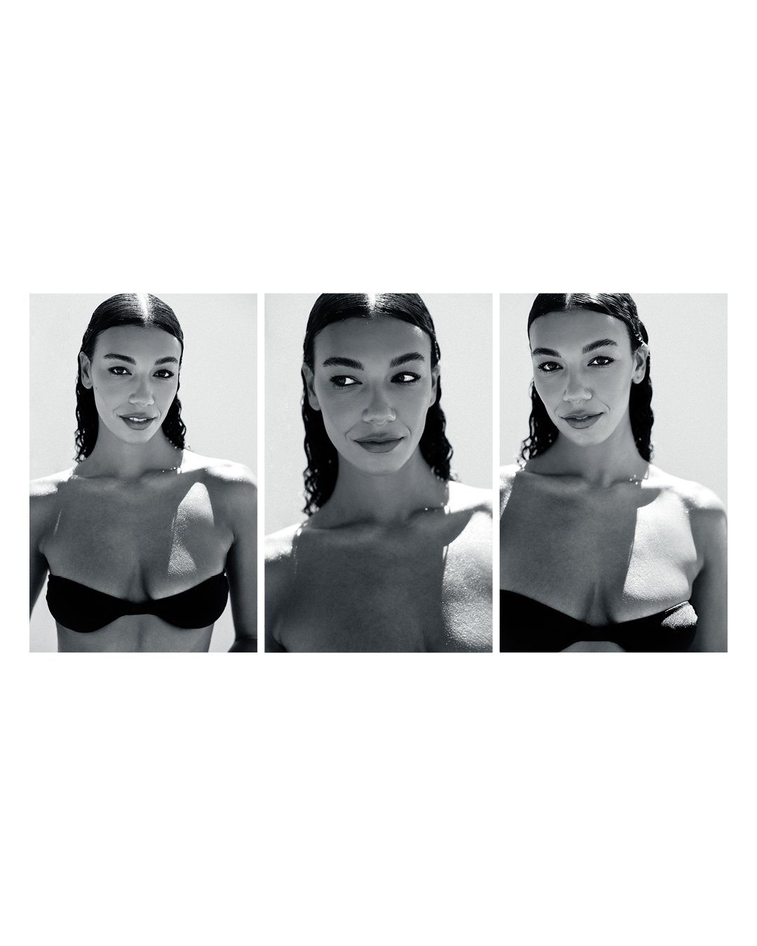 Catie Menke Wilson's three photo grid edit from swimwear photoshoot