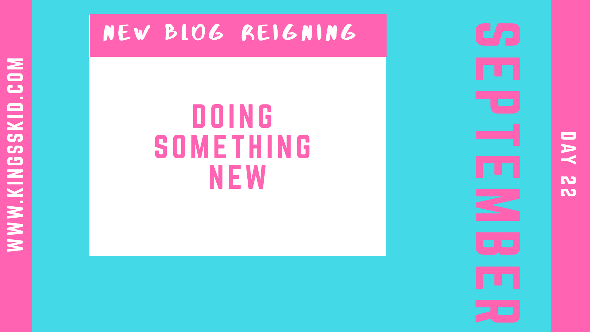 Doing A New Thing