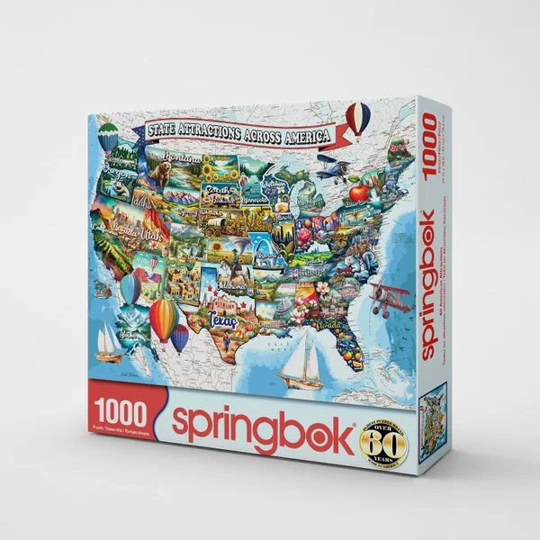 Springbok Jigsaw 1000: All American Attractions