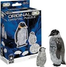 3-D Crystal Penguin & Baby