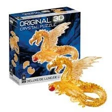 3-D Crystal Dragon Gold