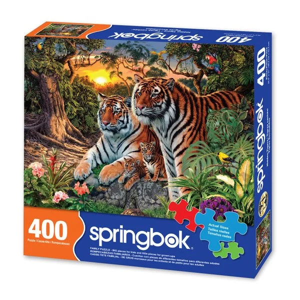 Springbok Jigsaw 400 Family: Hidden Tigers
