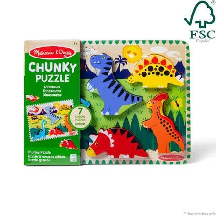 Melissa & Doug Chunky Jigsaw Dinosaurs