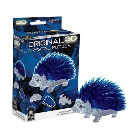 3-D Crystal Hedgehog Blue
