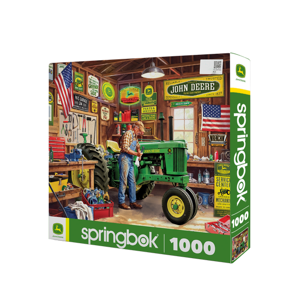 Springbok Jigsaw 1000: John Deere Grandpa's Garage