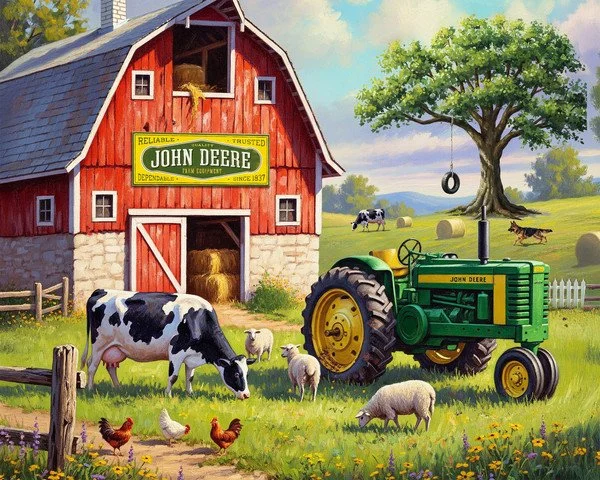Springbok Jigsaw 500: John Deere Country Morning