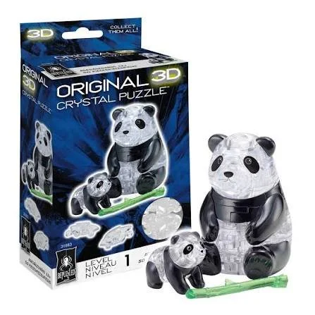 3-D Crystal Panda & Baby