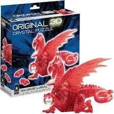 3-D Crystal Dragon Red