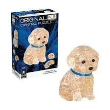 3-D Crystal Poodle Puppy Apricot