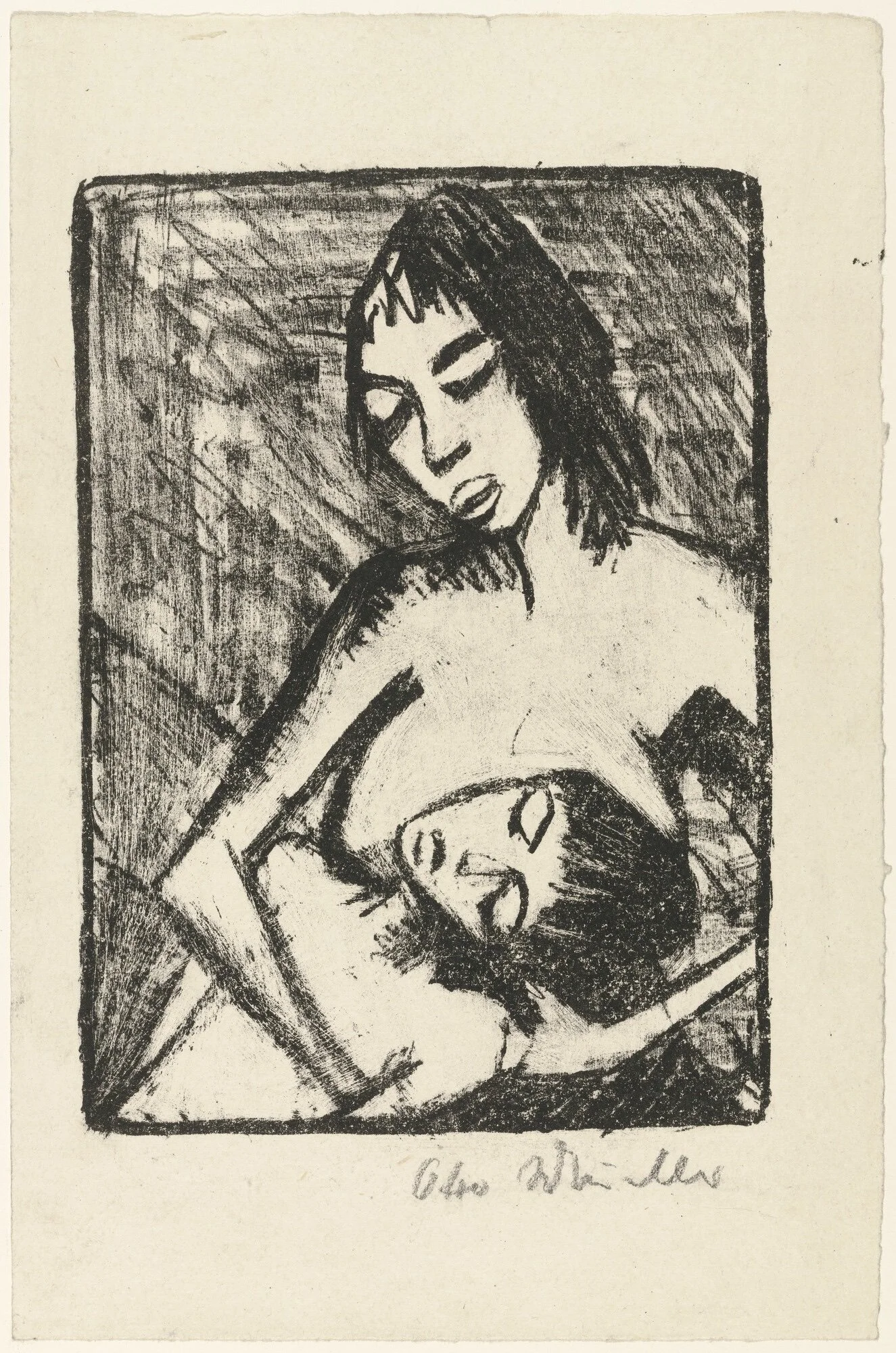 Artist Otto Mueller Title Mother and Child 2 Date 1920 Medium Lithograph Image at @moma.org