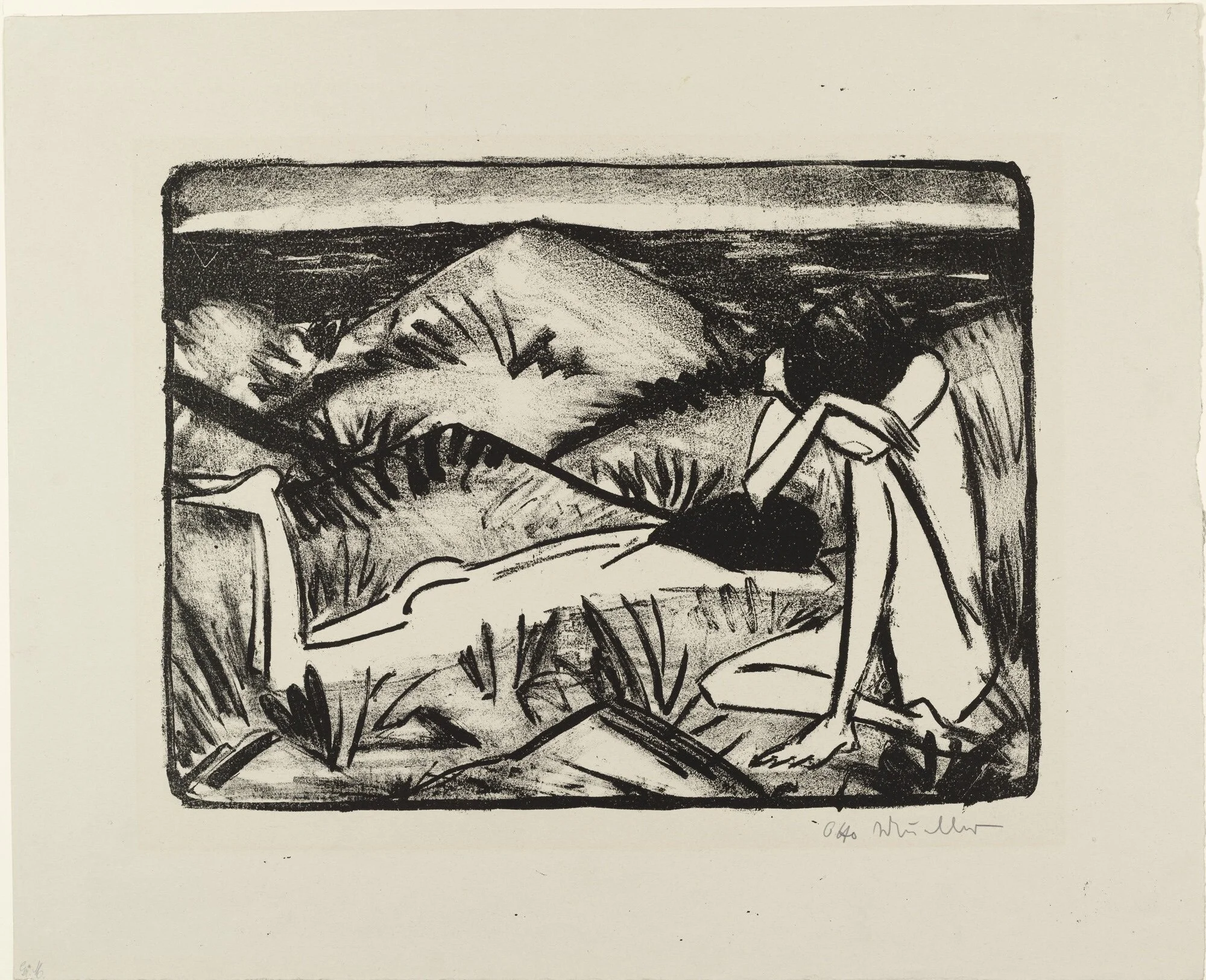 Artist Otto Mueller Title Two Girls in the Dunes at Sylt Date Ca. 1920-1924 Image at @moma.org