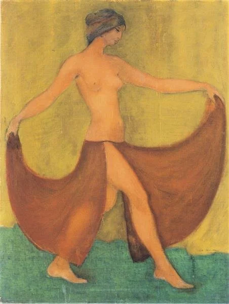 Artist Otto Mueller Title Tänzerin (maschka, Tanzend) Date 1903 Image at @wikiart